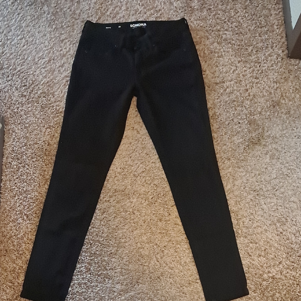 (41)Sonoma Classic Black Trousers